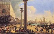 Luca Carlevarijs The Dock Facing the Doge's Palace china oil painting artist